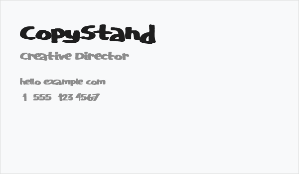 CopyStand Business Card