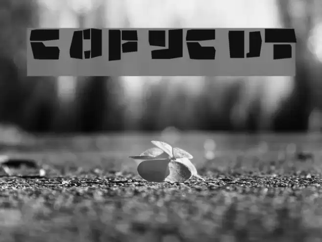 Copycut Schriftart examples