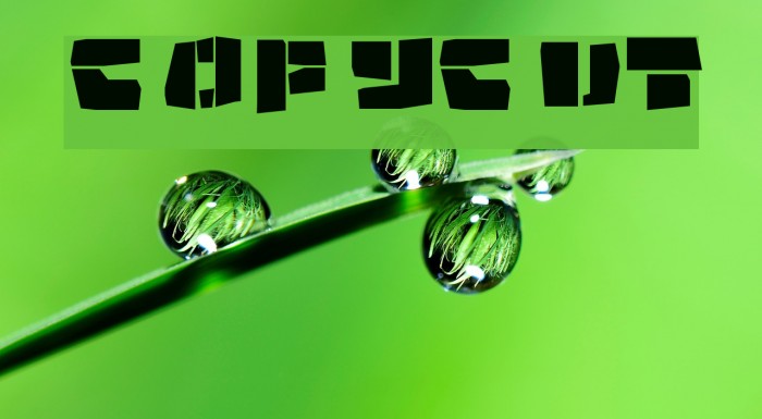 Copycut Font examples