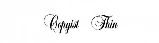 Copyist Thin  Frei Schriftart Herunterladen