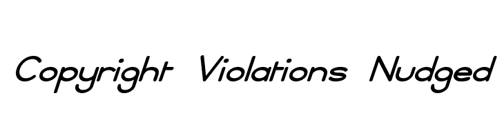 Copyright Violations Nudged Font