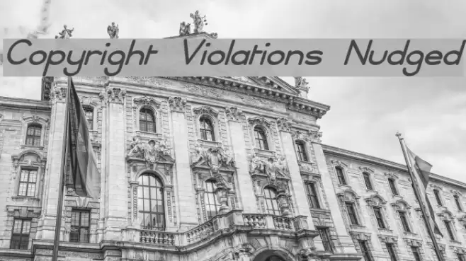Copyright Violations Nudged フォント examples