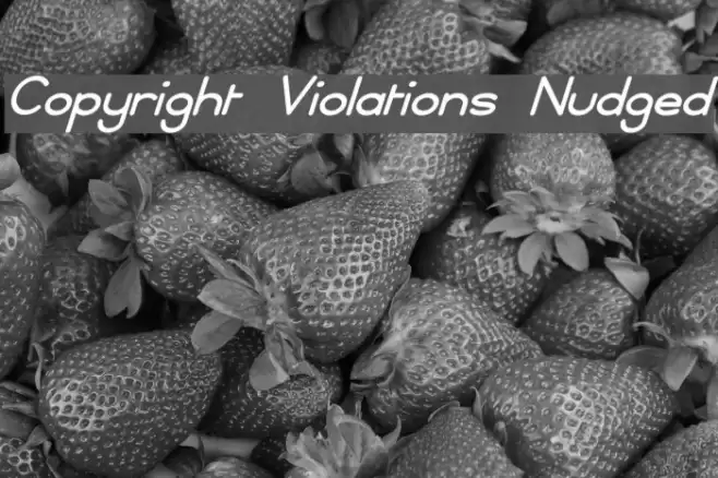 Copyright Violations Nudged フォント examples