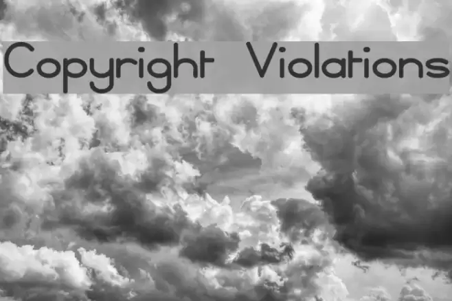 Copyright Violations フォント examples