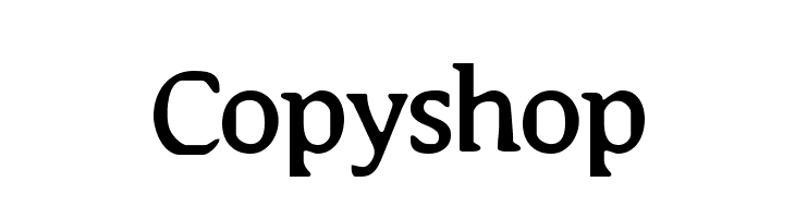 Copyshop  les polices de caractères gratuit tlcharger