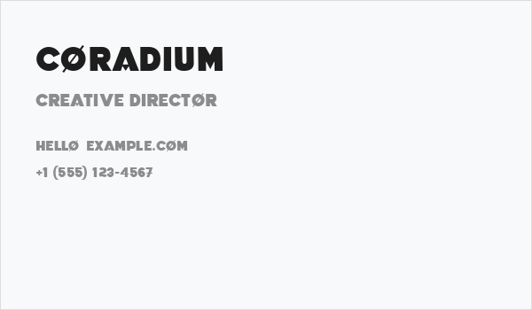 Coradium Business Card