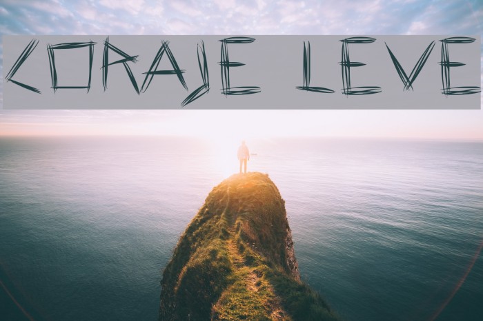 Coraje Leve Schriftart examples