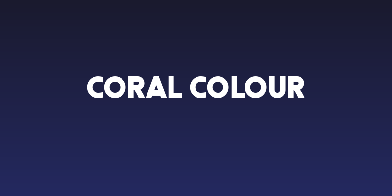 Coral Colour Social Header