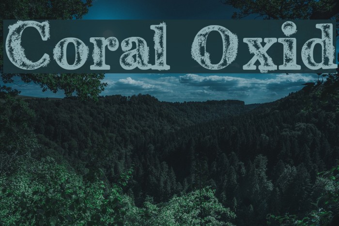Coral Oxid Font examples