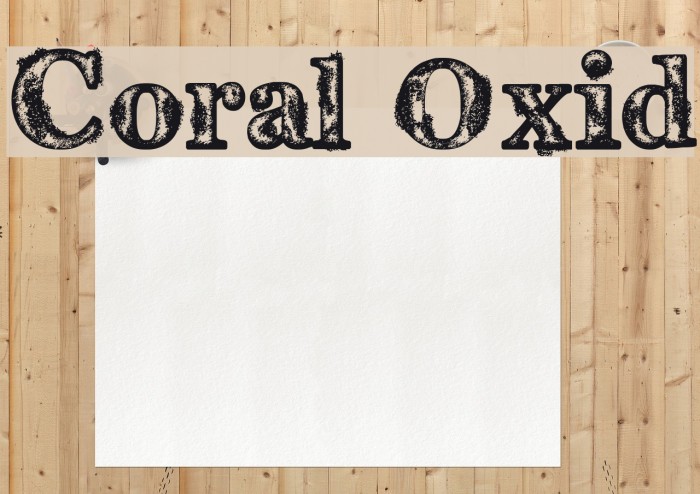 Coral Oxid Font examples