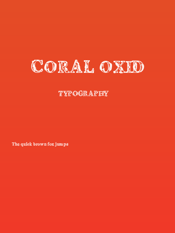 Coral Oxid Poster