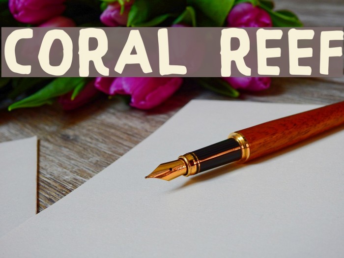 Coral Reef Font examples