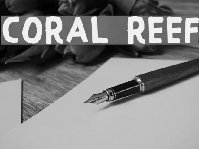 Coral Reef Font examples