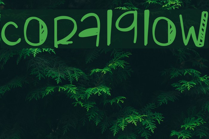 CoralGlow Font examples