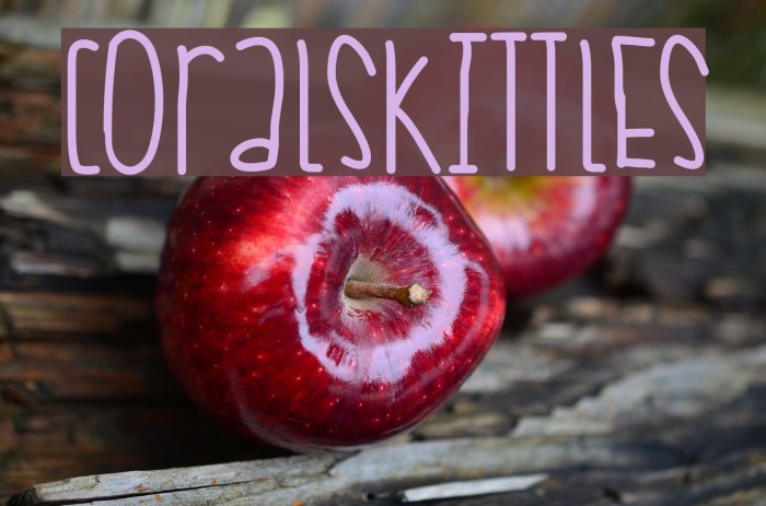 CoralSkittles Font examples