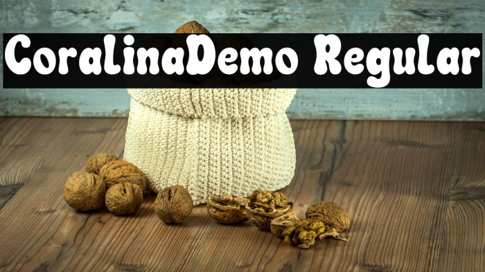 CoralinaDemo Regular 字体 examples