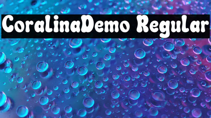 CoralinaDemo Regular 字体 examples