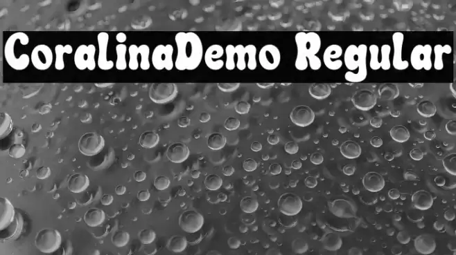CoralinaDemo Regular Schriftart examples