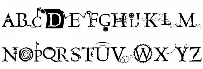 CoralineAZ Font UPPERCASE