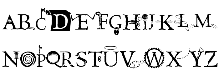 CoralineAZ Font LOWERCASE