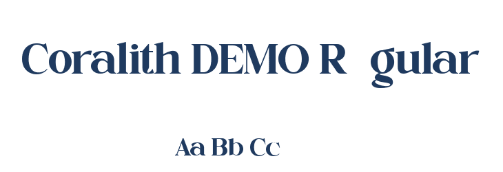 Coralith DEMO Regular Font Preview