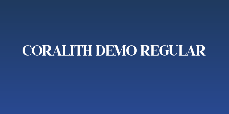 Coralith DEMO Regular Social Header