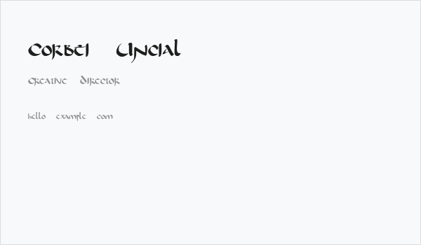 Corbei Uncial Business Card