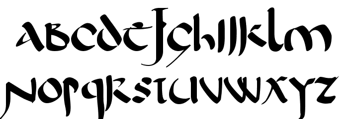 Corbei Uncial Font LOWERCASE