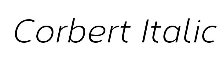 Corbert Italic Font