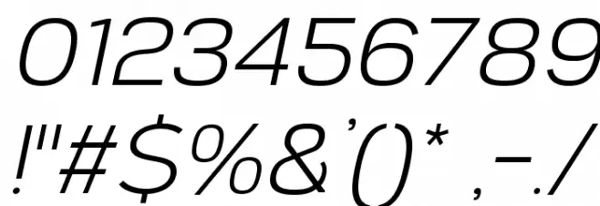 Corbert Italic Font OTHER CHARS