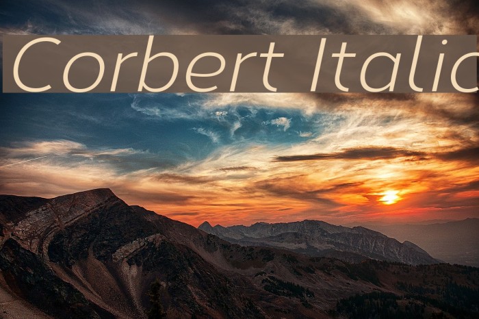 Corbert Italic Font examples