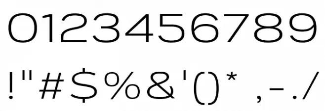 Corbert Regular Wide Font OTHER CHARS