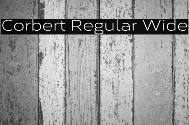 Corbert Regular Wide Font examples