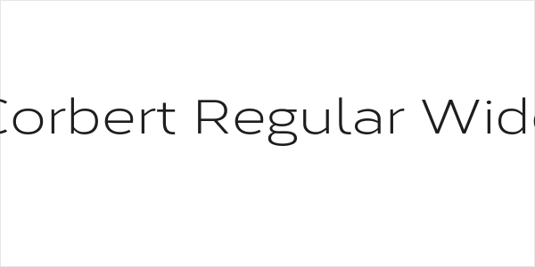 Corbert Regular Wide Logo
