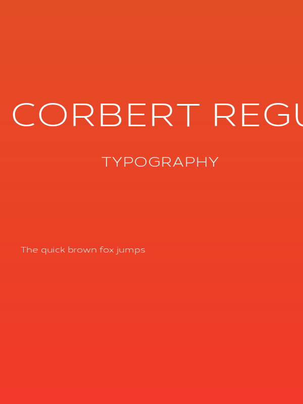 Corbert Regular Wide Poster