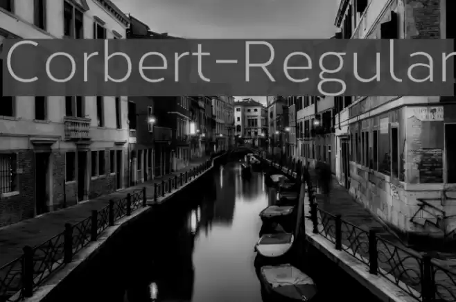 Corbert-Regular Font examples
