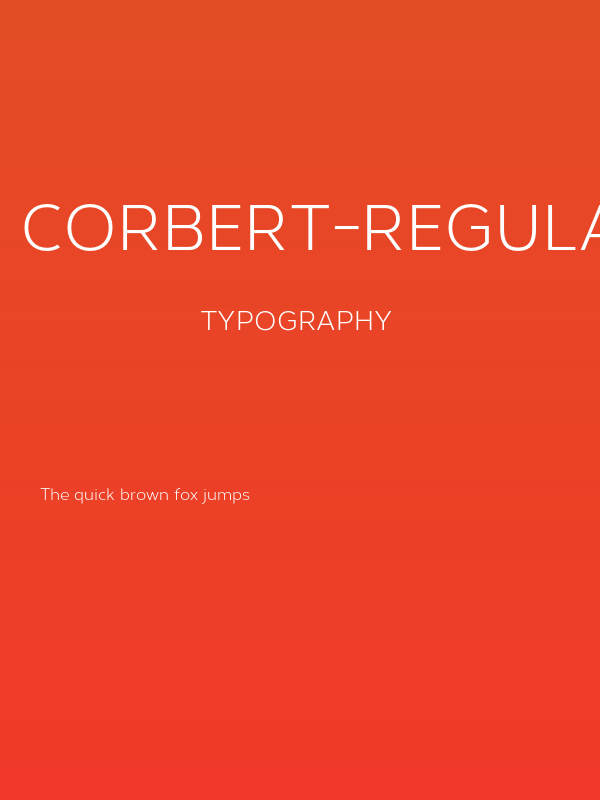 Corbert-Regular Poster
