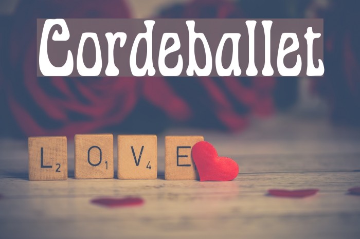 Cordeballet Font examples