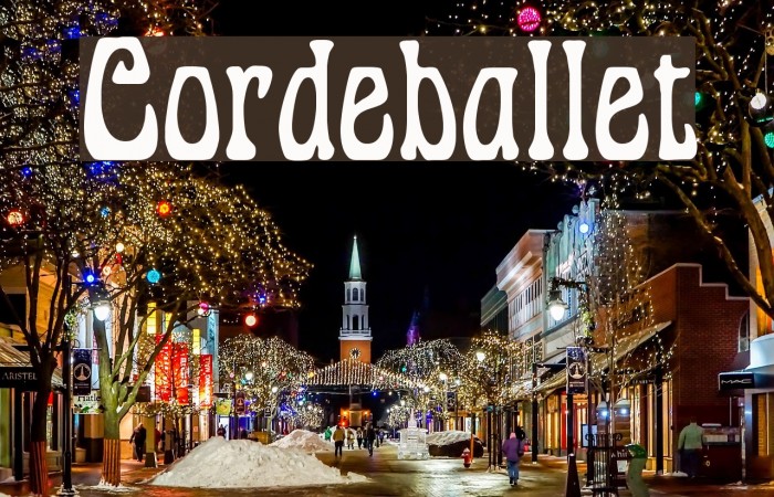 Cordeballet Font examples