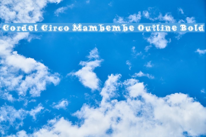 Cordel Circo Mambembe Outline Bold Font examples