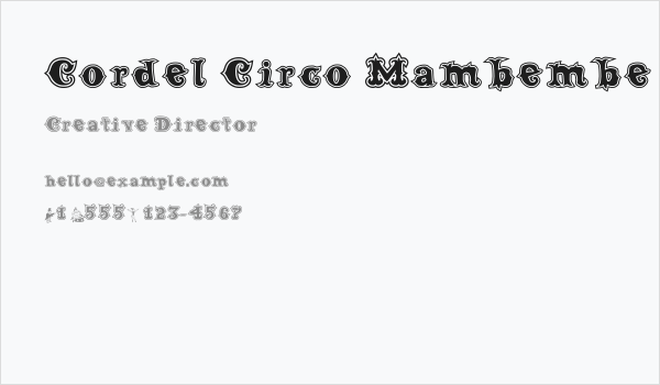 Cordel Circo Mambembe Outline Bold Business Card