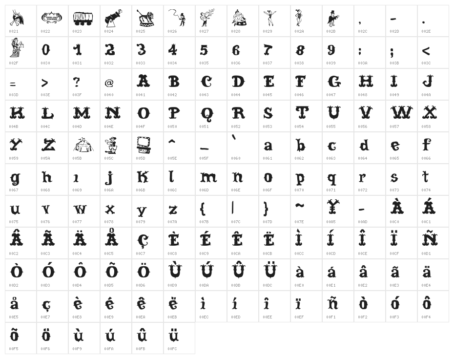 Cordel Circo Mambembe Soft Bold Character Map