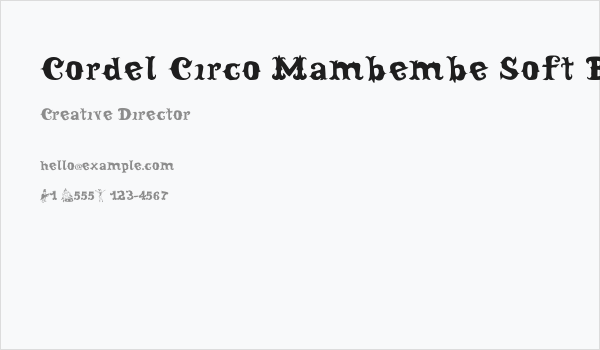Cordel Circo Mambembe Soft Bold Business Card
