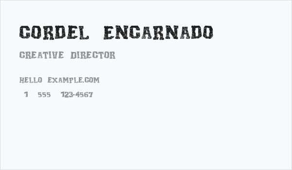 Cordel Encarnado Business Card