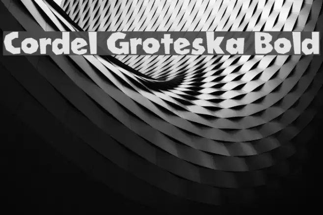 Cordel Groteska Bold Font examples