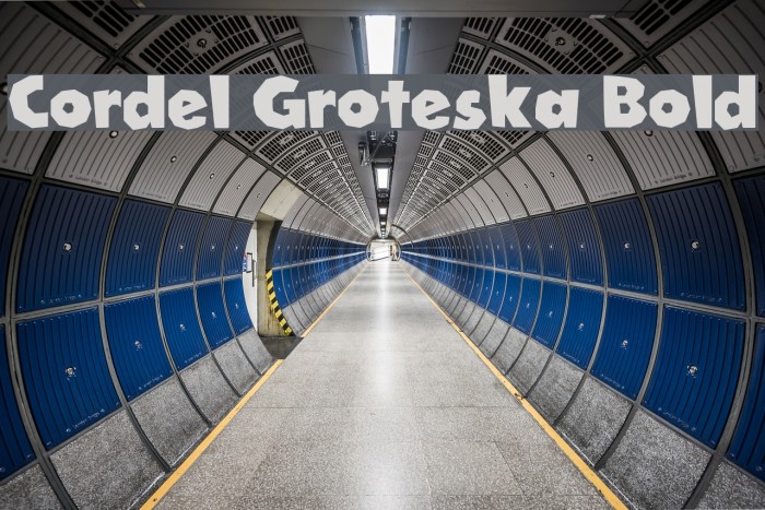 Cordel Groteska Bold Font examples