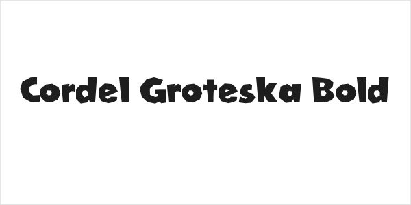 Cordel Groteska Bold Logo