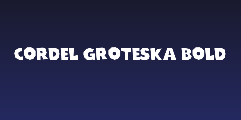 Cordel Groteska Bold Social Header