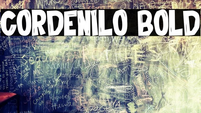 Cordenilo Bold Font examples