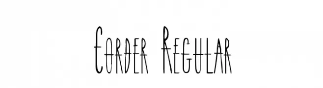 Corder Regular  font caratteri gratis